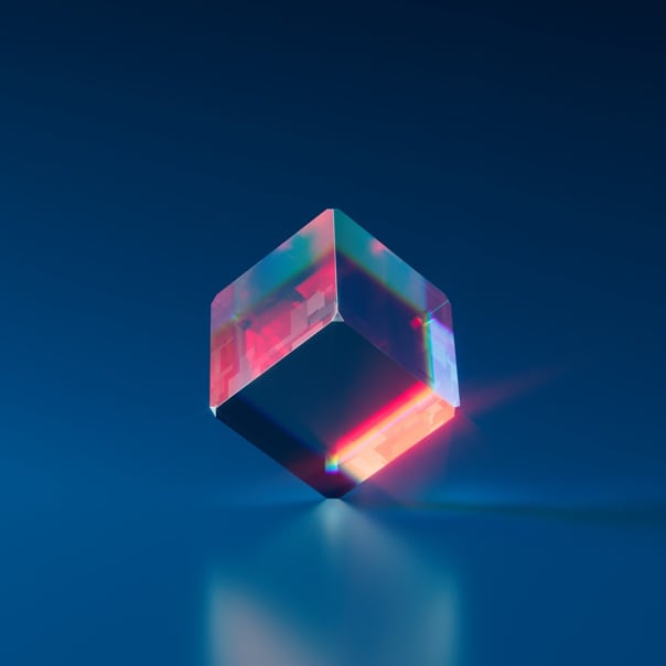 cube standing on its edge in equilibrium